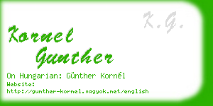 kornel gunther business card