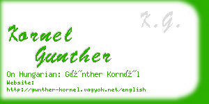 kornel gunther business card